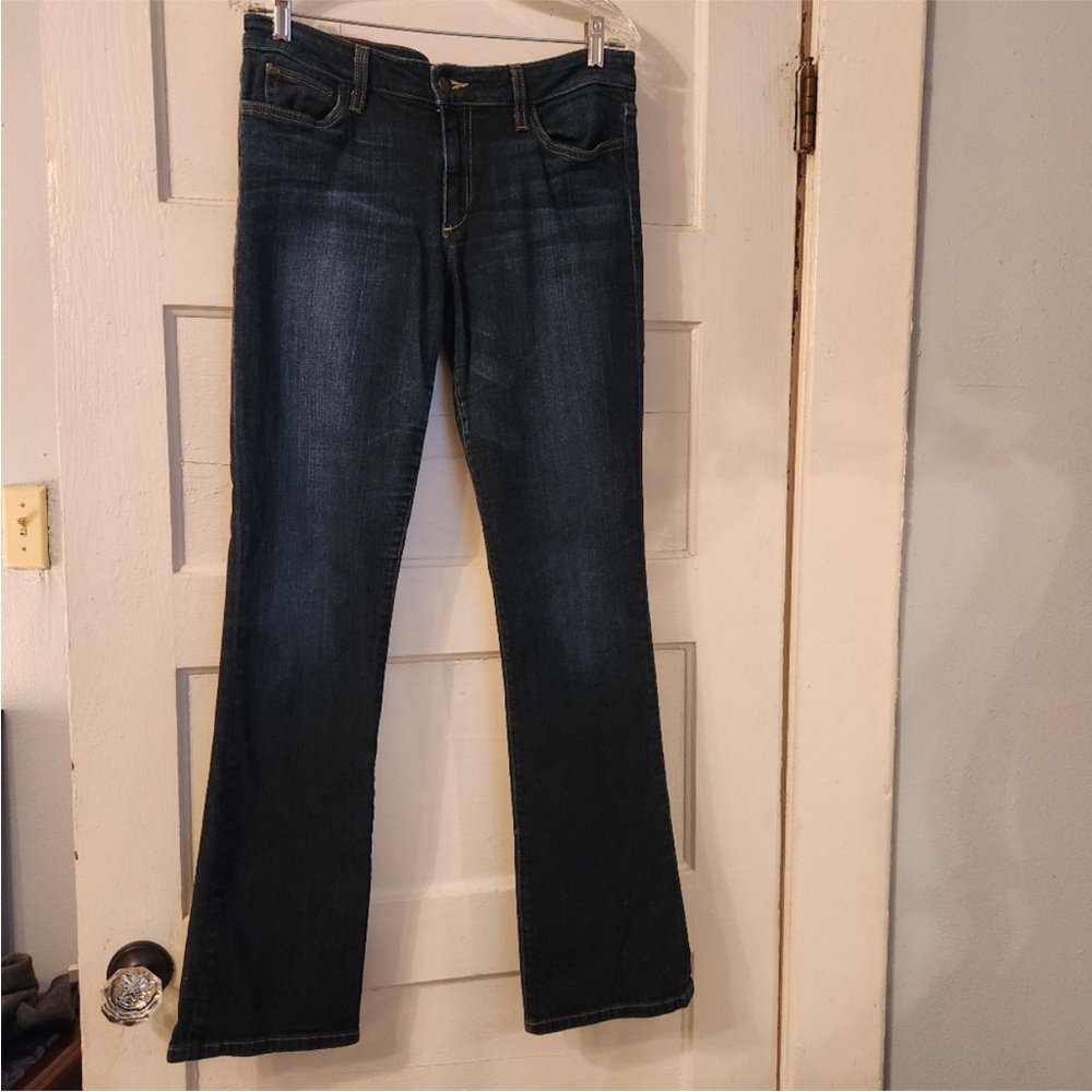 JOE'S Women's Jeans Curvy Bootcut Denim, Rikki Color Size 31, EUC Whisker Detail